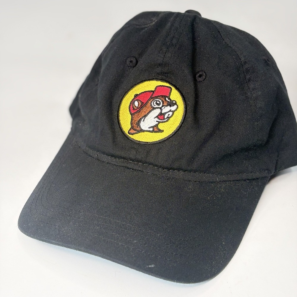 Buc-ees Baseball Beaver Hat Cap Adjustable Embroidered Logo Buccees Canvas Clasp
